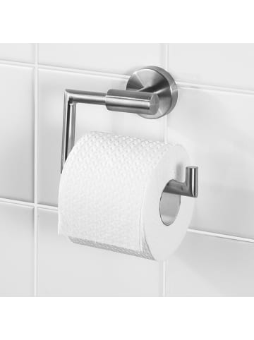 Wenko Toilettenpapierhalter BOSIO MATT - Edelstahl in Mattsilber, 15 x 11 x 7 cm