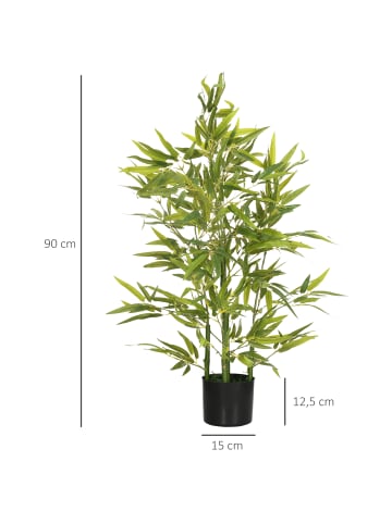 HOMCOM Künstliche Pflanze-15L x 15B x 90H cm-Grün