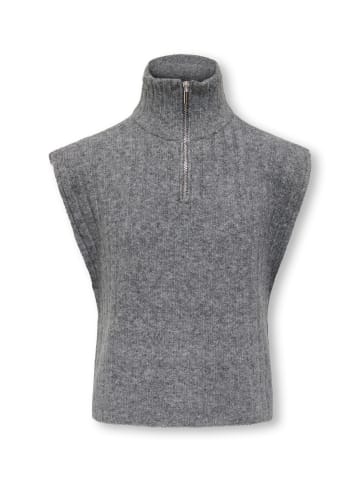 KIDS ONLY Westover KOGJEANETT LIFE SL RIB ROLL VEST in medium grey melange