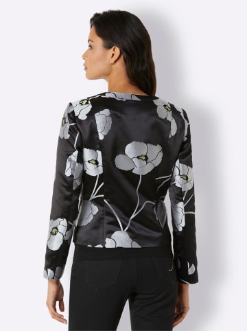 creation L Jacquardblazer in schwarz-grau-gemustert