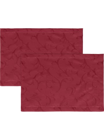 Erwin Müller Jacquard Tischset 2er-Pack Düsseldorf in burgund