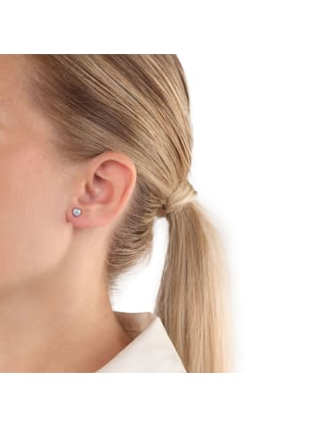 Amor Ohrstecker Silber 925, rhodiniert in silber