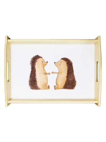 Mr. & Mrs. Panda Dekotablett Igel Liebe ohne Spruch in Weiß