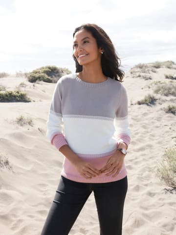 WITT WEIDEN Rundhals-Pullover in hortensie-ecru-gemustert