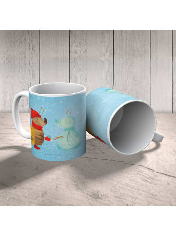 Mr. & Mrs. Panda Plastikbecher Nachtfalter Schneemann ohne Spruch in Eisblau