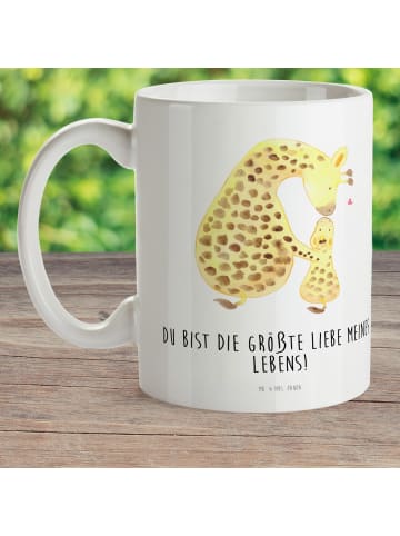Mr. & Mrs. Panda Kaffeetasse Giraffe Kind mit Spruch in Weiß