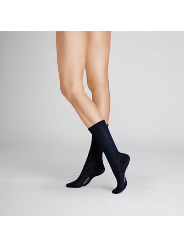 Hudson Socken Relax Fine Rollrand in Marineblau