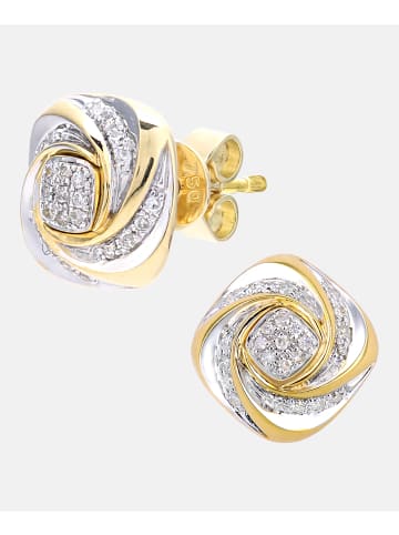 Diamant L'éternel Ohrstecker aus 750 Gelbgold mit Diamant gedreht