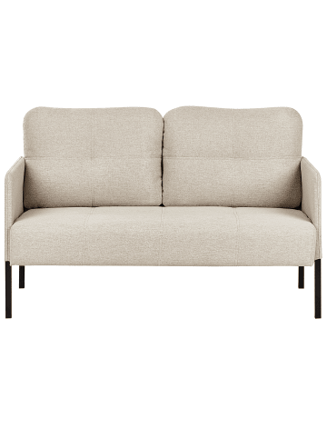 Beliani 2-Sitzer Sofa LAHTI in Beige/Schwarz - (W) 124 x (H) 70 x (L) 70 cm