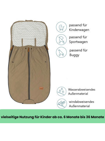 fillikid Sommerfußsack Light Big 100x50 cm Exklusiv in Taupe