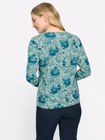 Sieh an! Rundhals-Shirt in mint-aquapetrol-bedruckt
