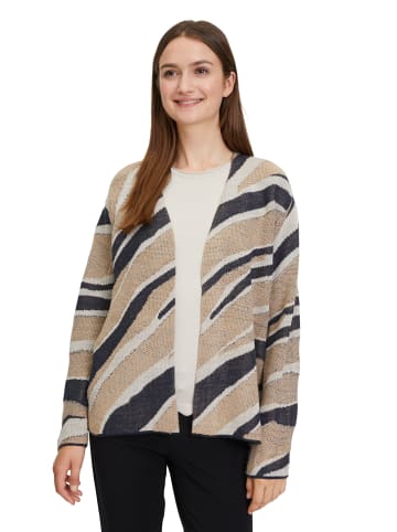 Betty Barclay Strick-Cardigan langarm in Patch Beige/Dark Blue