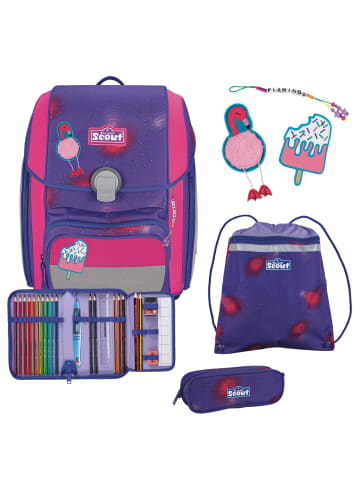 Scout Genius DIN - Schulranzen Set 4 tlg. mit Turnbeutel (Action) in Summer