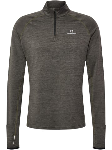 Newline Sweatshirt Mit Kurzem Reißverschluss Nwlpace Half Zip in BELUGA MELANGE