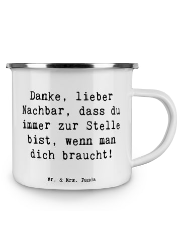 Mr. & Mrs. Panda Pott Spruch Danke Nachbar mit Spruch in Weiß