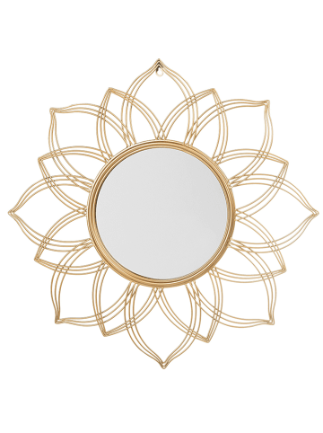 Beliani Dekospiegel MILLY in Gold - (W) 67 x (H) 67 x (L) 4 cm