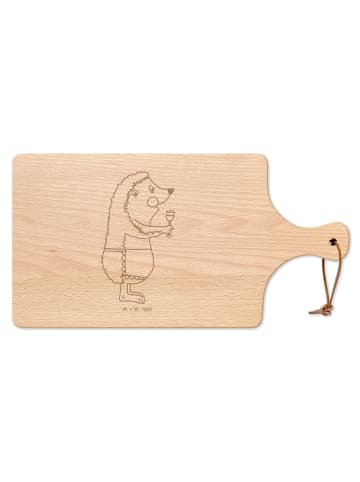 Mr. & Mrs. Panda brett holz Igel Wein ohne Spruch in Transparent