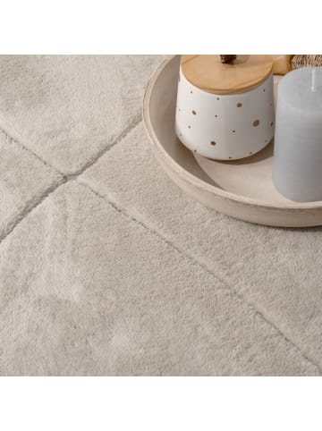 KADIMA DESIGN Waschbarer Teppich waschmaschinenwaschbar Unifarben Küche, Flur in Creme