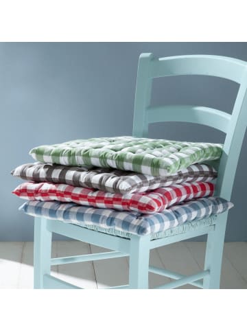 REDBEST Baumwolle Stuhlkissen 2er-Pack Nashville in grau