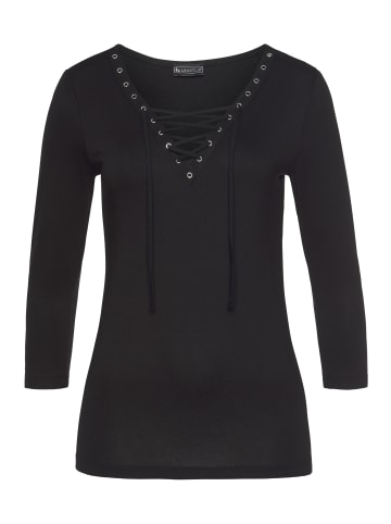 Laura Scott 3/4-Arm-Shirt in schwarz