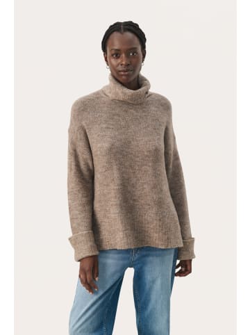 PART TWO Strickpullover LeahsPW Lockere Passform in Mink Melange