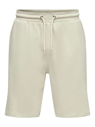 Only&Sons Kurze Jogginghose ONSNEIL in Beige-2