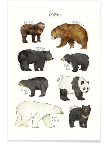 Juniqe Poster "Bears" in Braun & Schwarz