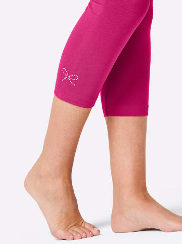 WITT WEIDEN Leggings 3/4-lang in schwarz + fuchsia