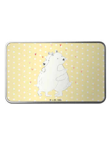 Mr. & Mrs. Panda Kaffeedose Eisbär Umarmen ohne Spruch in Gelb Pastell