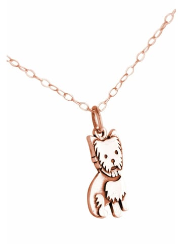 Gemshine Halskette mit Anhänger Yorkshire Terrier Hund in rose gold coloured