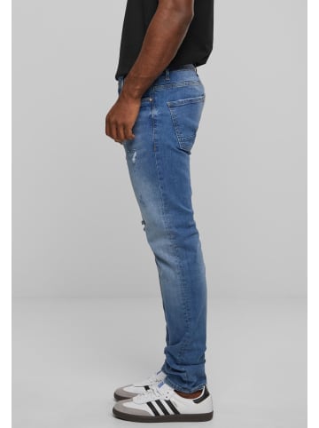 2Y Studios 2Y Studios Herren 2Y Destroyed Slim Fit Jeans in blue