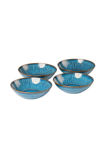 gipfelstück Schüssel-Set, Steinzeug Eisfall in Blau
