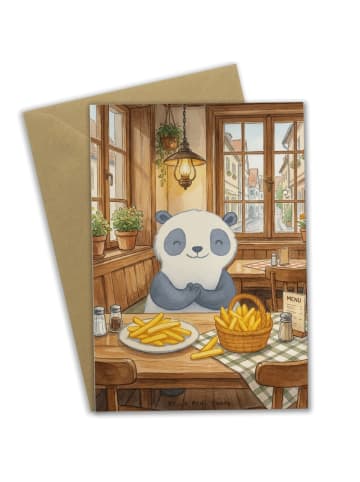 Mr. & Mrs. Panda Firmungskarte Panda Pommes Gebet Design ohne Sp... in Weiß