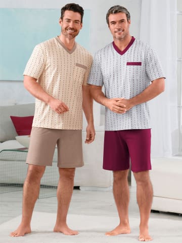 WITT WEIDEN Shortys in beige + grau-dunkelrot
