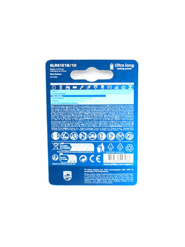 Philips Philips Batterie 9V Ultra Alkaline 1 Stück Phil-6LR61E1B/10