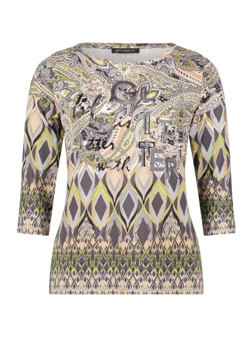 Betty Barclay Ringelshirt mit U-Boot-Ausschnitt in Grau/Beige