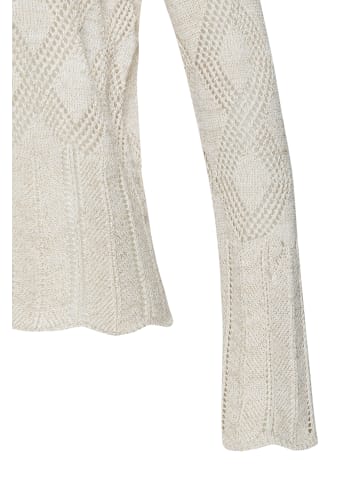 LASCANA Ajourpullover in goldfarben