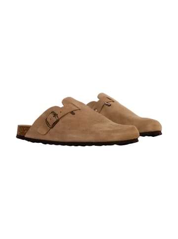 Divine Factory Joasis Leder-Pantoletten Braun