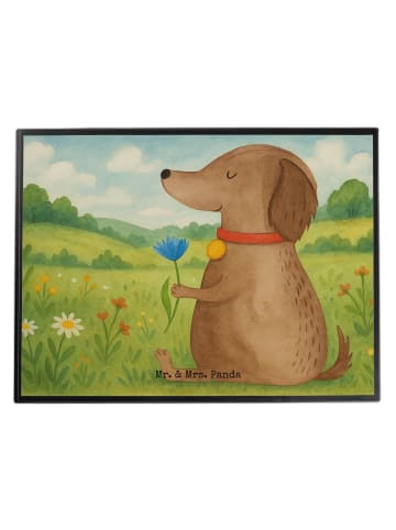 Mr. & Mrs. Panda Tischmatte Hund Blume Design ohne Spruch in Weiß