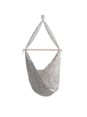 Schmusewolke Federwiege mit Deckenbefestigung, Schafwolle Matratze, in Dreamcatcher WarmGrey