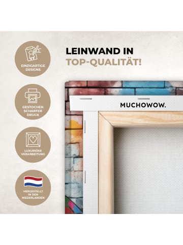 MuchoWow Leinwand bilder Kopfhörer-Affe (BxH)