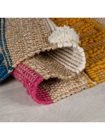 KADIMA DESIGN Handgewebter Naturteppich in Skandinavischen Tönen in Multi