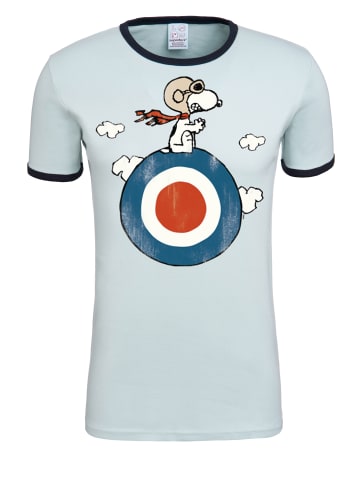 Logoshirt T-Shirts Peanuts - Snoopy Pilot in hellblau-dunkelblau