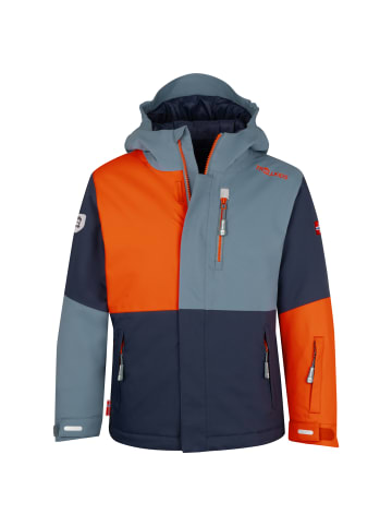 Trollkids Schneejacke "Hallingdal" in Stahlblau/Feurige Orange