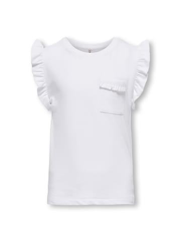 KIDS ONLY Rüschentop KOGFILIPPA S/S DETAIL POCKET TOP in bright white