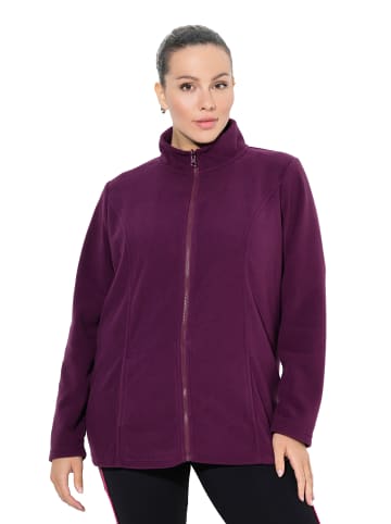 Ulla Popken Sweatjacke in dunkle kirsche