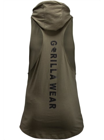 Gorilla Wear Tanktop mit Kapuze - Lawrence - Dunkelgrün