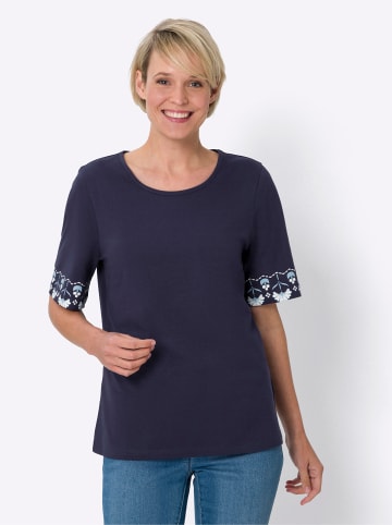 Sieh an! Kurzarmshirt in marine-weiß