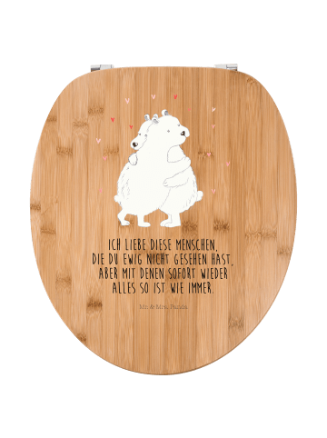 Mr. & Mrs. Panda klo deckel Eisbär Umarmen mit Spruch in Braun