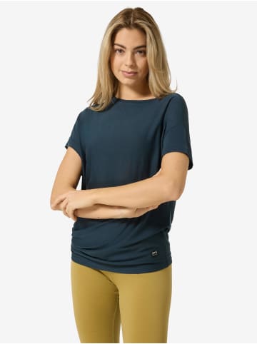 super.natural Merino T-Shirt W YOGA LOOSE TEE in blau
